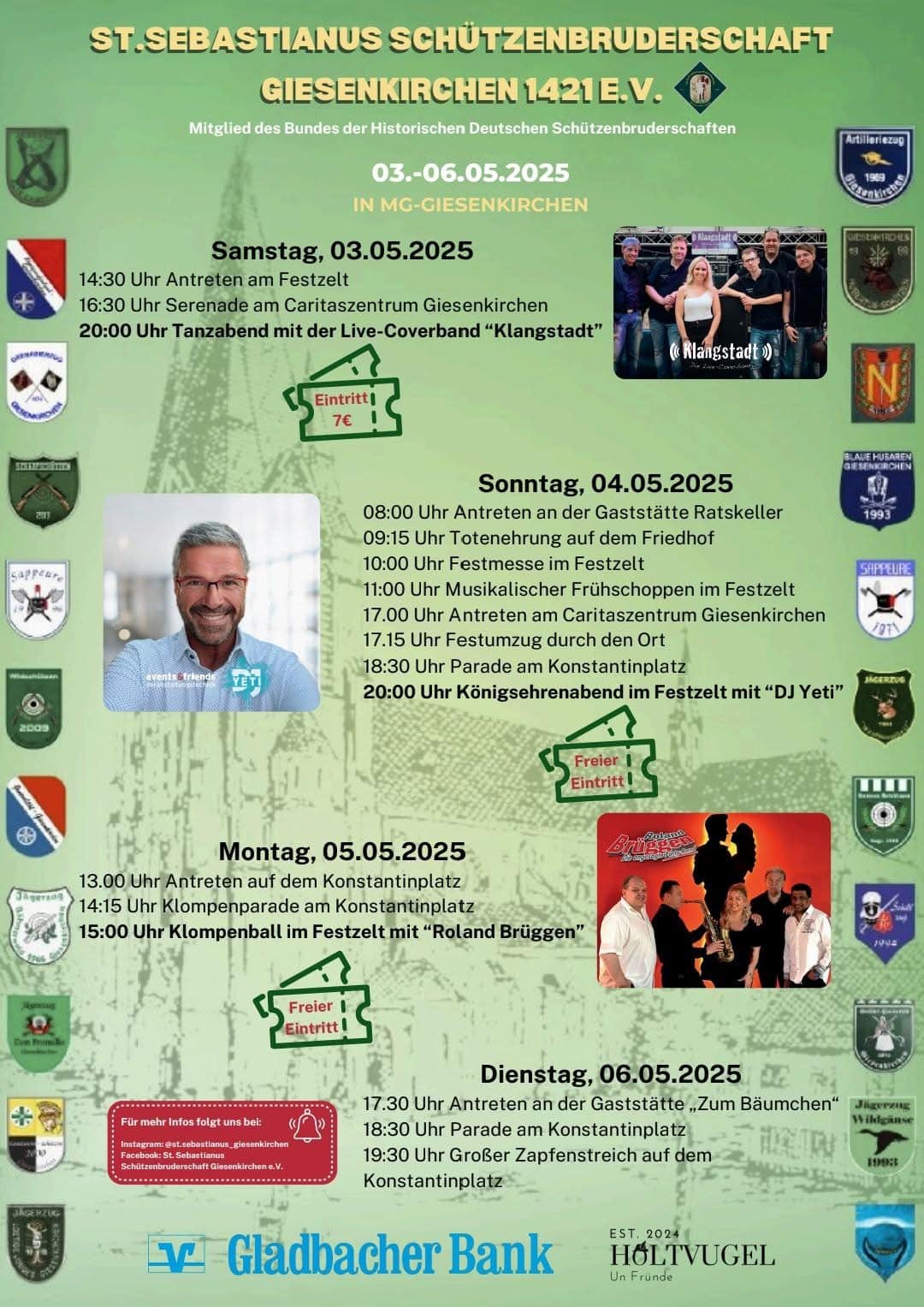 Plakat zum Schützenfest in Giesenkirchen 2025