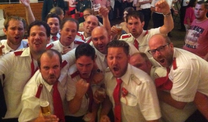 Gruppenfoto des Schützenzug Tackhütter Kanoniere