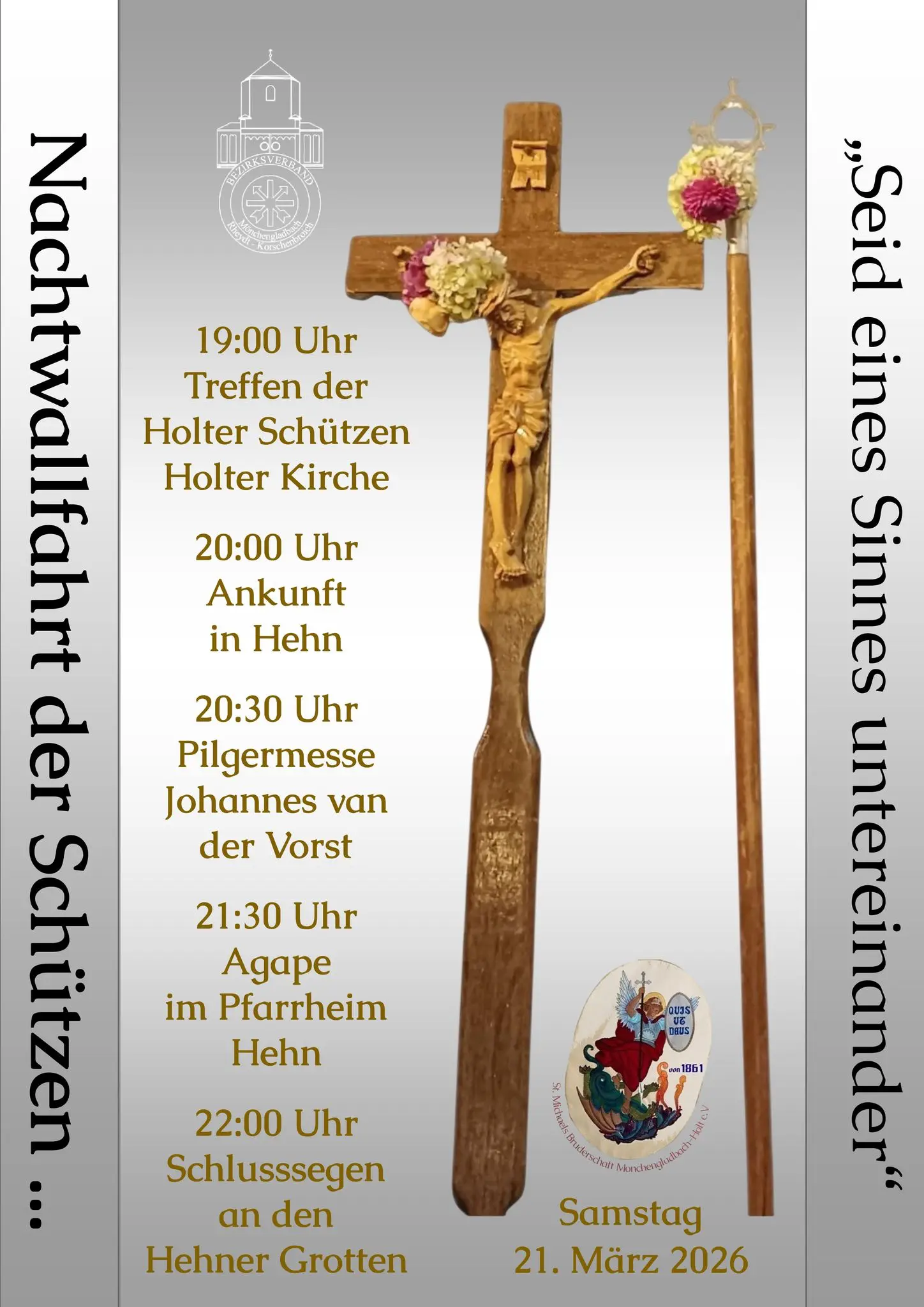 Grafik mit den Informationen zur Nachtwallfahrt nach Hehn am 21.03.2026