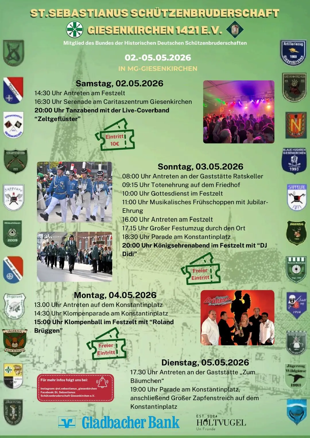 Plakat zum Schützen- und Heimatfest in Giesenkirchen, Mönchengladbach, 2026